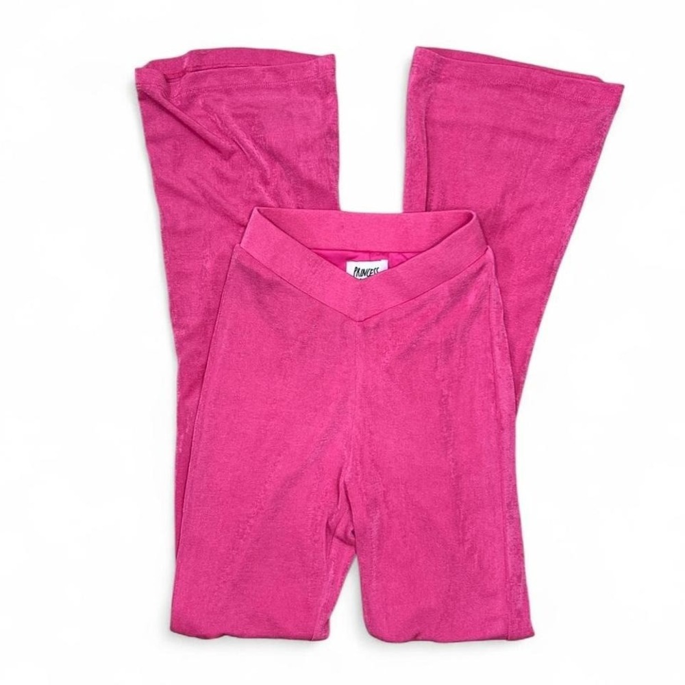 Princess Polly Hot Pink Keiara Flare Pants Size 0 Leggings High Waist Barbie‎